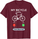My Bicycle Is Calling Funny Cycling T-Shirt - T-Shirt | Maroon