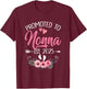 Promoted To Nonna Est 2025 Mothers Day First Time T-Shirt - T-Shirt | Maroon