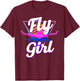 Swimmer Swim Fly Girl Butterfly Swimming 80'S Vaporwave T-Shirt - T-Shirt | Maroon