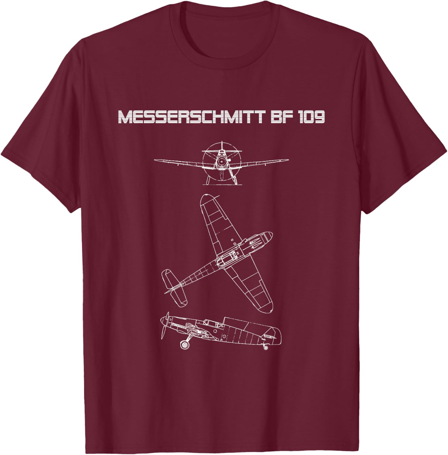 Bf109 T-Shirt - T-Shirt | Maroon
