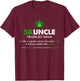 Funny Skuncle Weed Smoker Uncle Marijuana Lover Uncle Gift T-Shirt - T-Shirt | Maroon