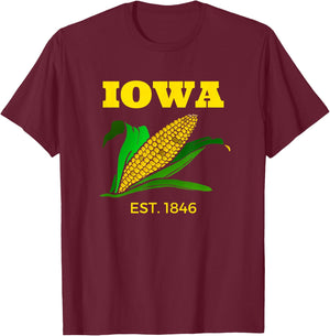 Iowa Corn Farming T-Shirt - T-Shirt | Maroon