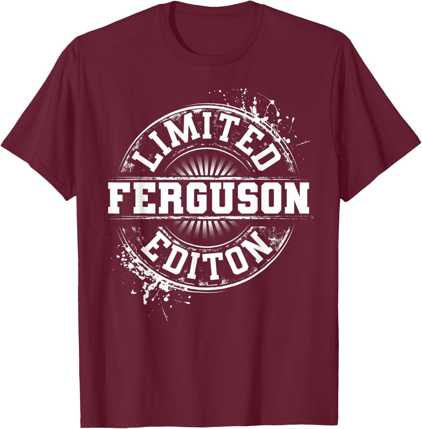 FERGUSON Funny Surname Family Tree Birthday Reunion Gift T-Shirt - T-Shirt | Maroon
