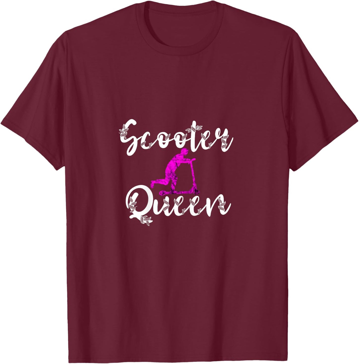 Scooter Queen Electric Scooter Queen Scooter Driver T-Shirt - T-Shirt | Maroon