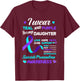 I Wear Teal & Purple For My Daughter Suicide Prevention T-Shirt - T-Shirt | Maroon