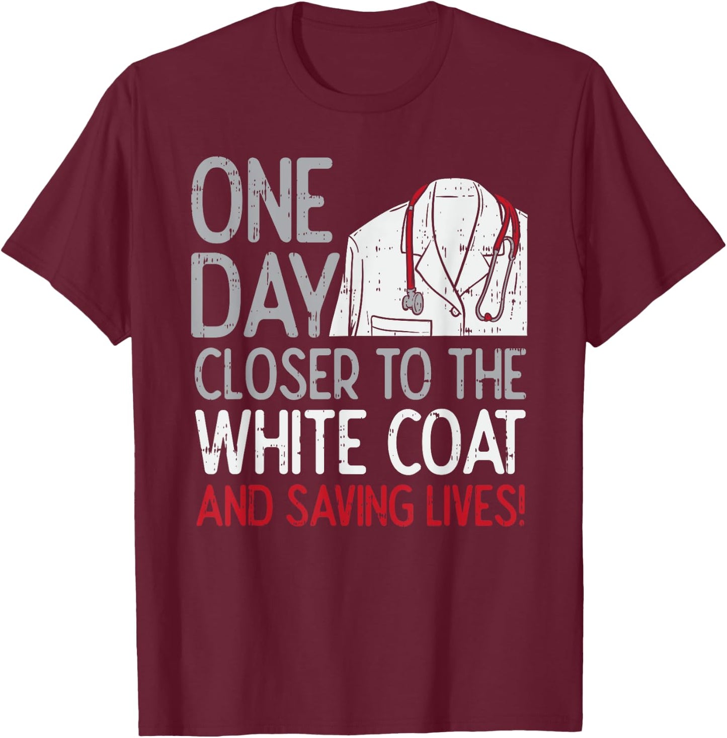 Future Doctor Lifesaver - Funny Pre Med - Med Student Gift T-Shirt - T-Shirt | Maroon