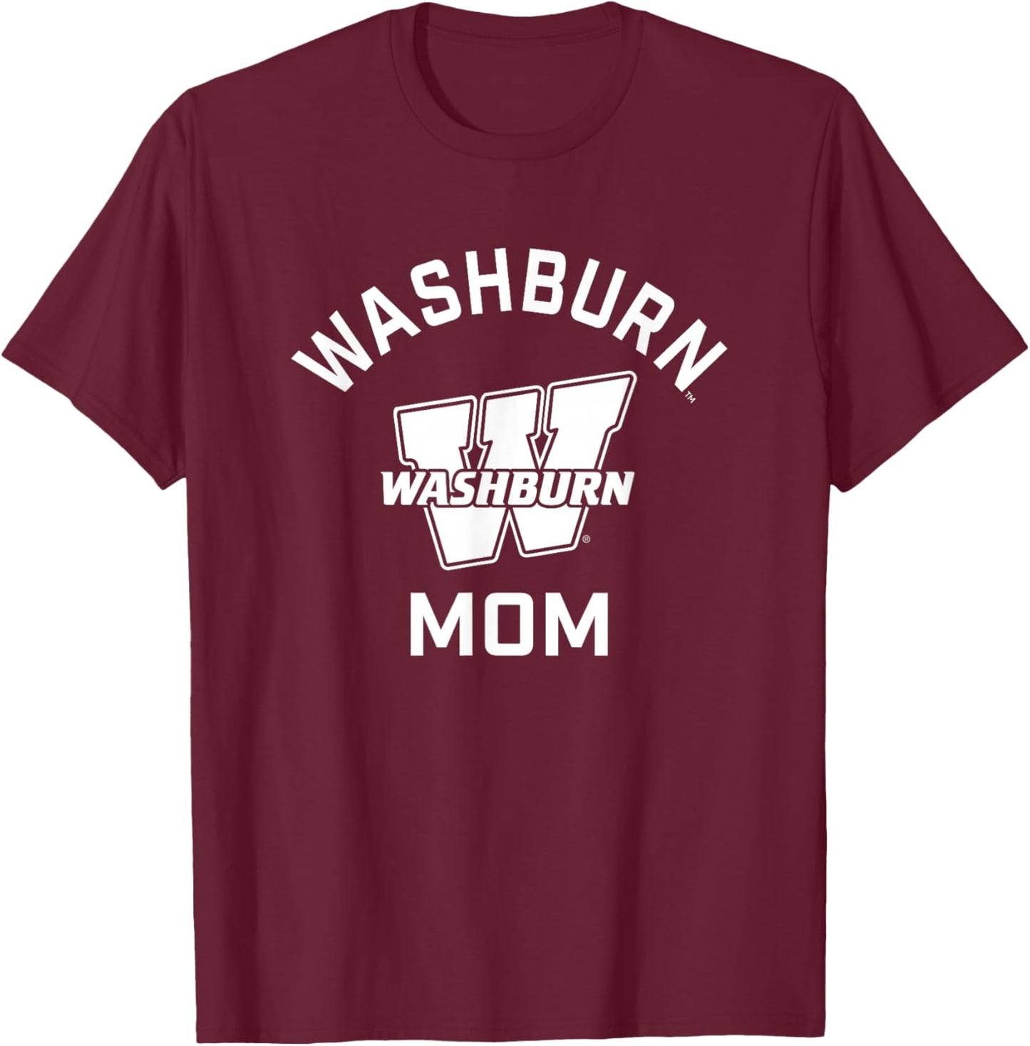 Washburn University Ichabods Arched Mom T-Shirt - T-Shirt | Maroon