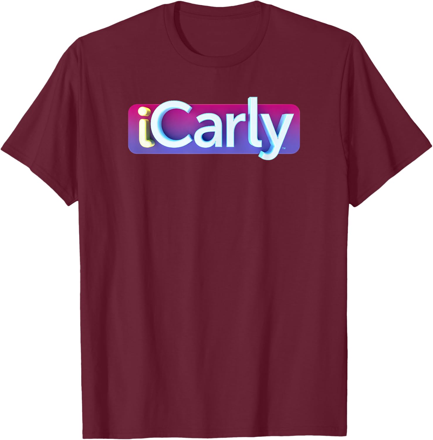 iCarly Simple Title Logo T-Shirt - T-Shirt | Maroon