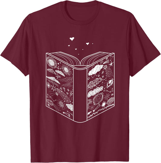 Book Lover Reader Bookworm Reading T-Shirt - T-Shirt | Maroon