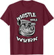 Whistle While You Work, Trucker Mechanic Biker T-Shirt - T-Shirt | Maroon