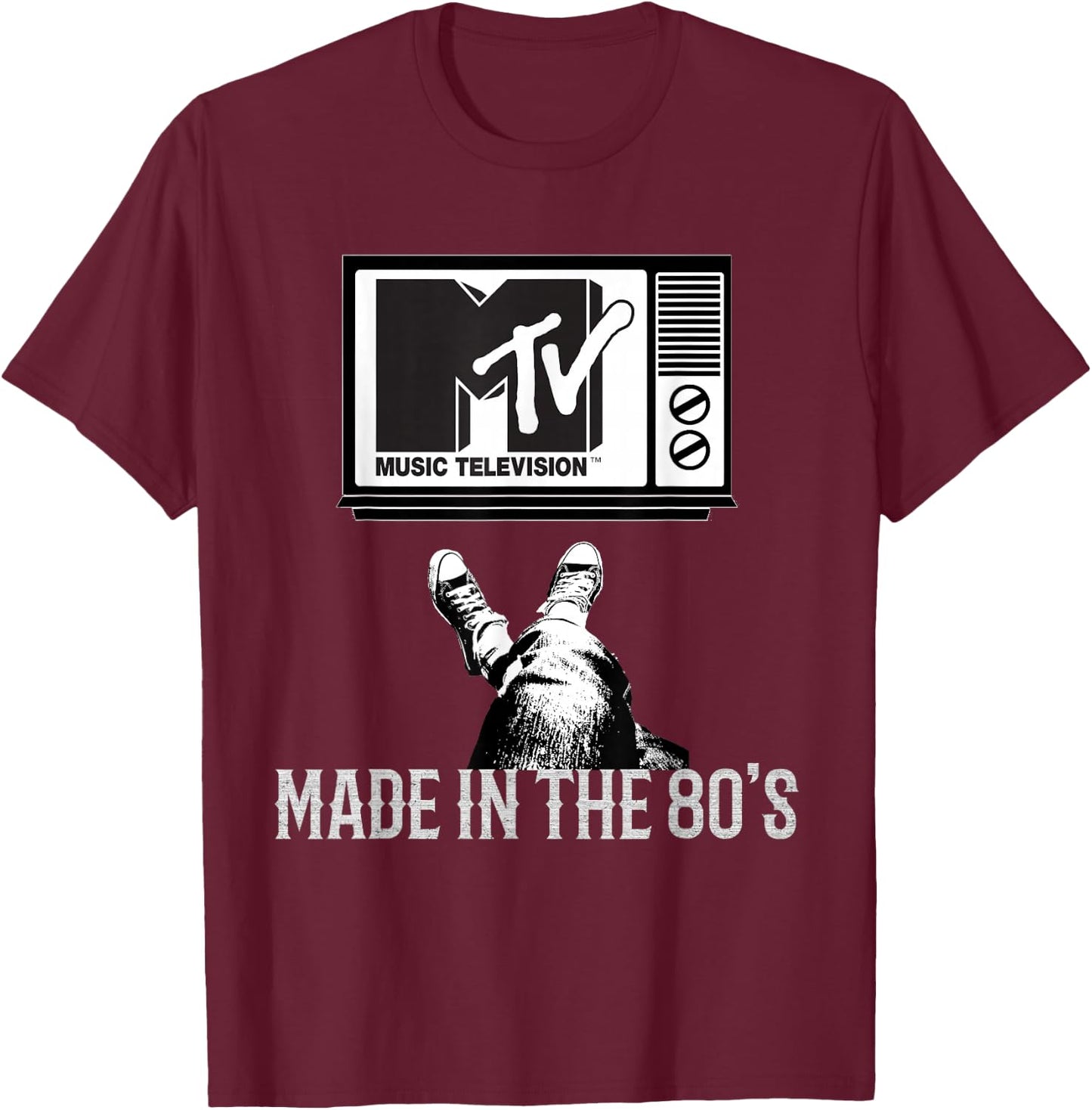 MTV Made in The 80's Vintage Shirt for MTV Fans Men Women T-Shirt - T-Shirt | Maroon