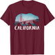 Golden Gate Bridge California Pride Vacation Tourist Gift T-Shirt - T-Shirt | Maroon