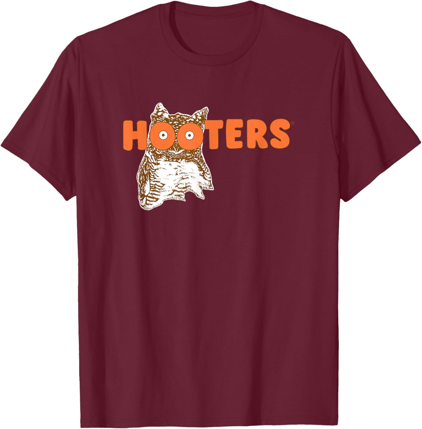 Hooters Retro Logo T-Shirt - T-Shirt | Maroon