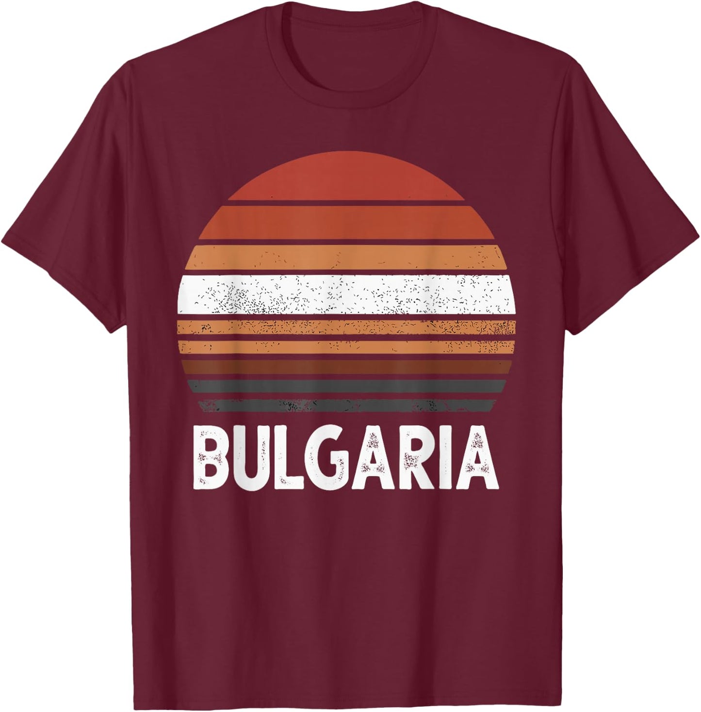 Vintage Bulgaria Flag I Love Bulgaria T-Shirt - T-Shirt | Maroon