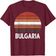 Vintage Bulgaria Flag I Love Bulgaria T-Shirt - T-Shirt | Maroon
