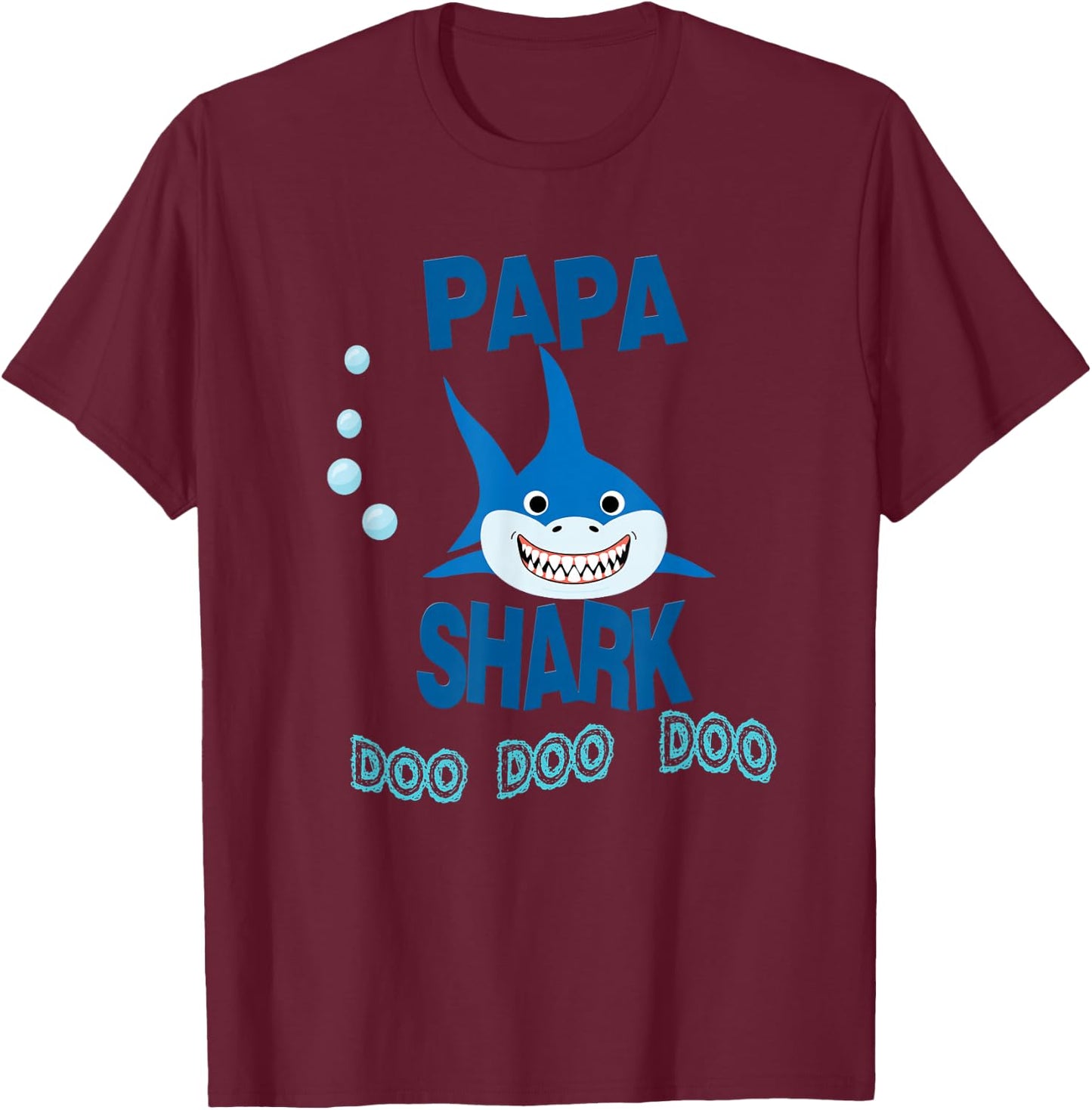 Papa Shark Gift Father - Camisa de Regalo Papa en espanol T-Shirt - T-Shirt | Maroon