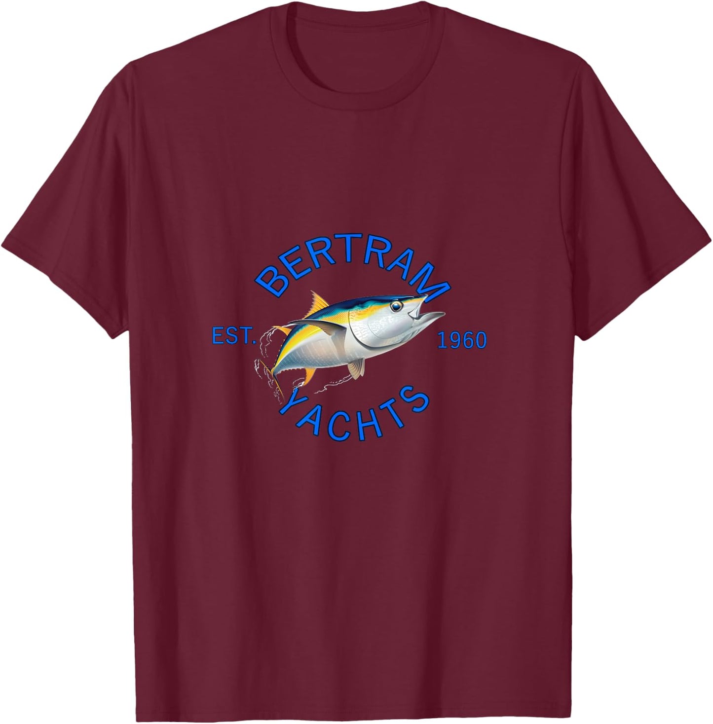 Bertram Yachts Est. 1960 T-Shirt - T-Shirt | Maroon