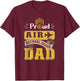 Fathers Day Veteran Air Force Shirt Air National Guard Dad T-Shirt - T-Shirt | Maroon