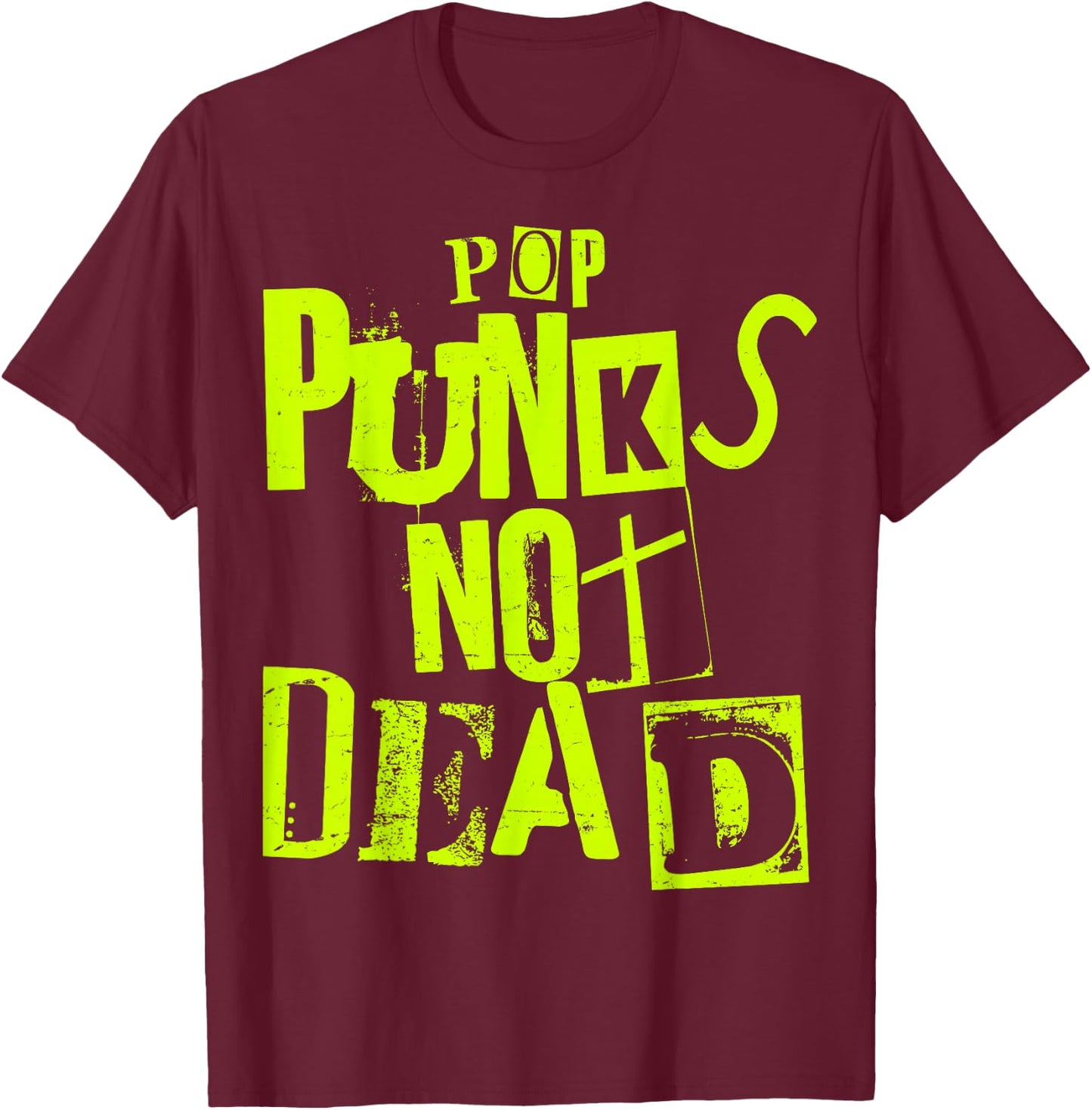 FOKS. /// Punk Rock Music - Punkrock Hard Rock Pop Punks Not Dead Vintage Grunge Pop Punk Is Not Dead -Adults T-Shirt - T-Shirt | Maroon