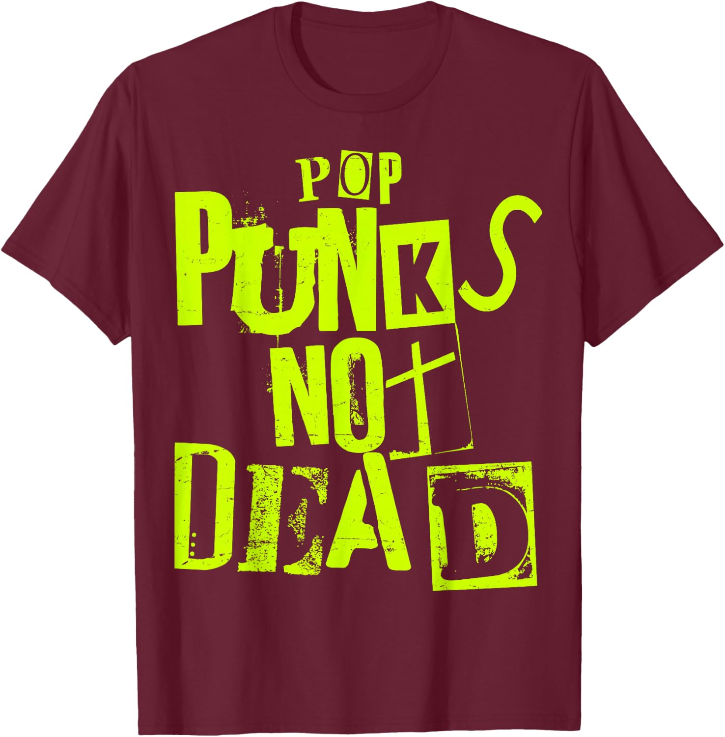 FOKS. /// Punk Rock Music - Punkrock Hard Rock Pop Punks Not Dead Vintage Grunge Pop Punk Is Not Dead -Adults T-Shirt - T-Shirt | Maroon