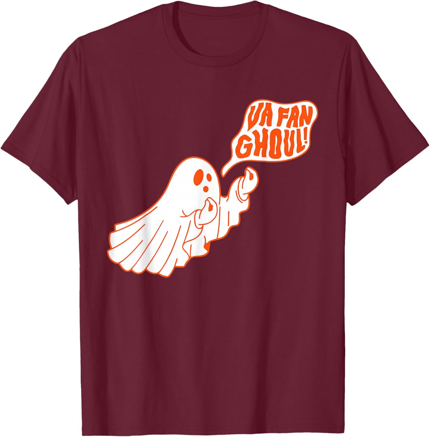 Va Fan Ghoul Ghost Italian Halloween Funny Costume Men Women T-Shirt - T-Shirt | Maroon