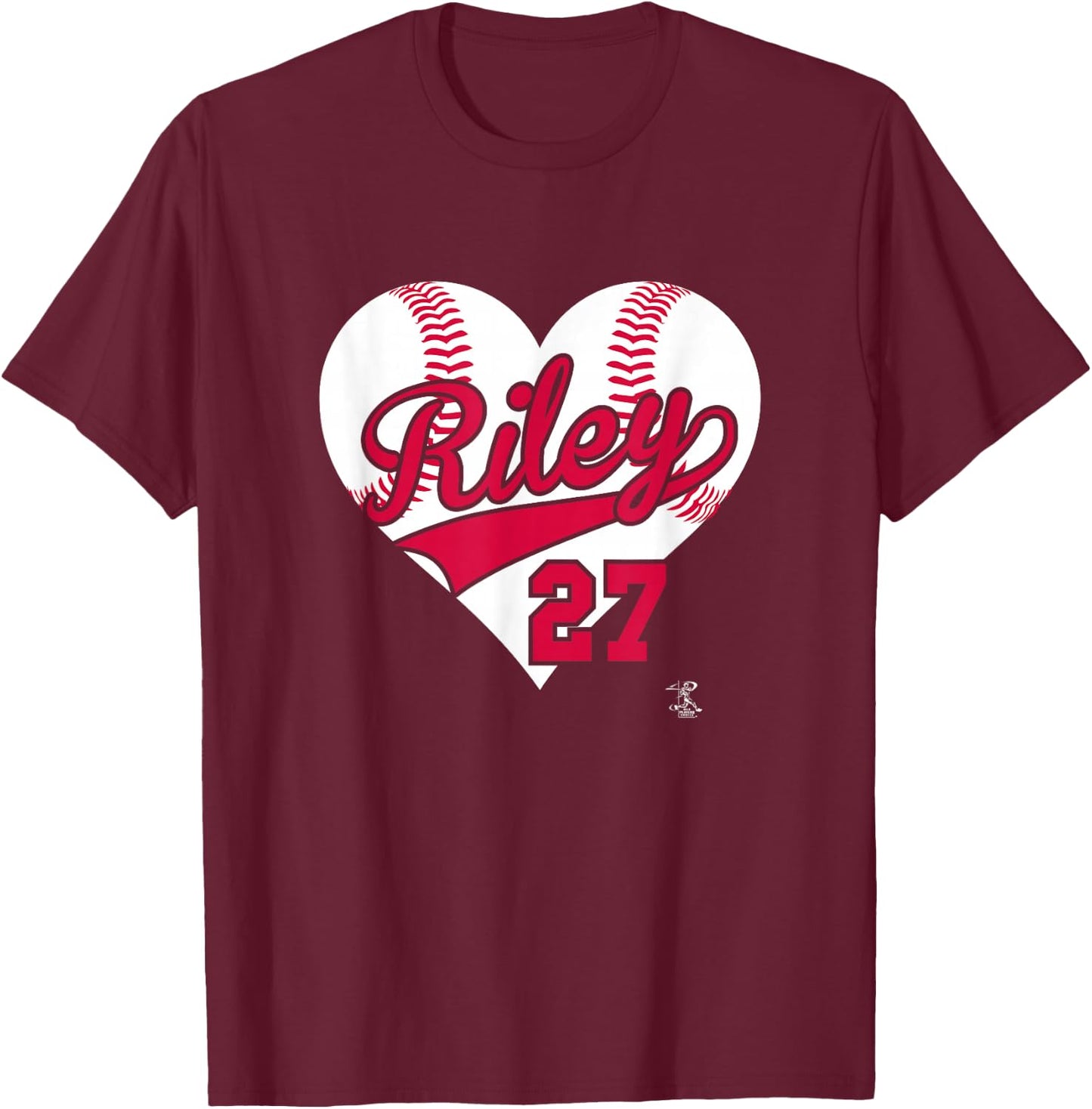 Austin Riley Baseball Heart Gameday T-Shirt - T-Shirt | Maroon