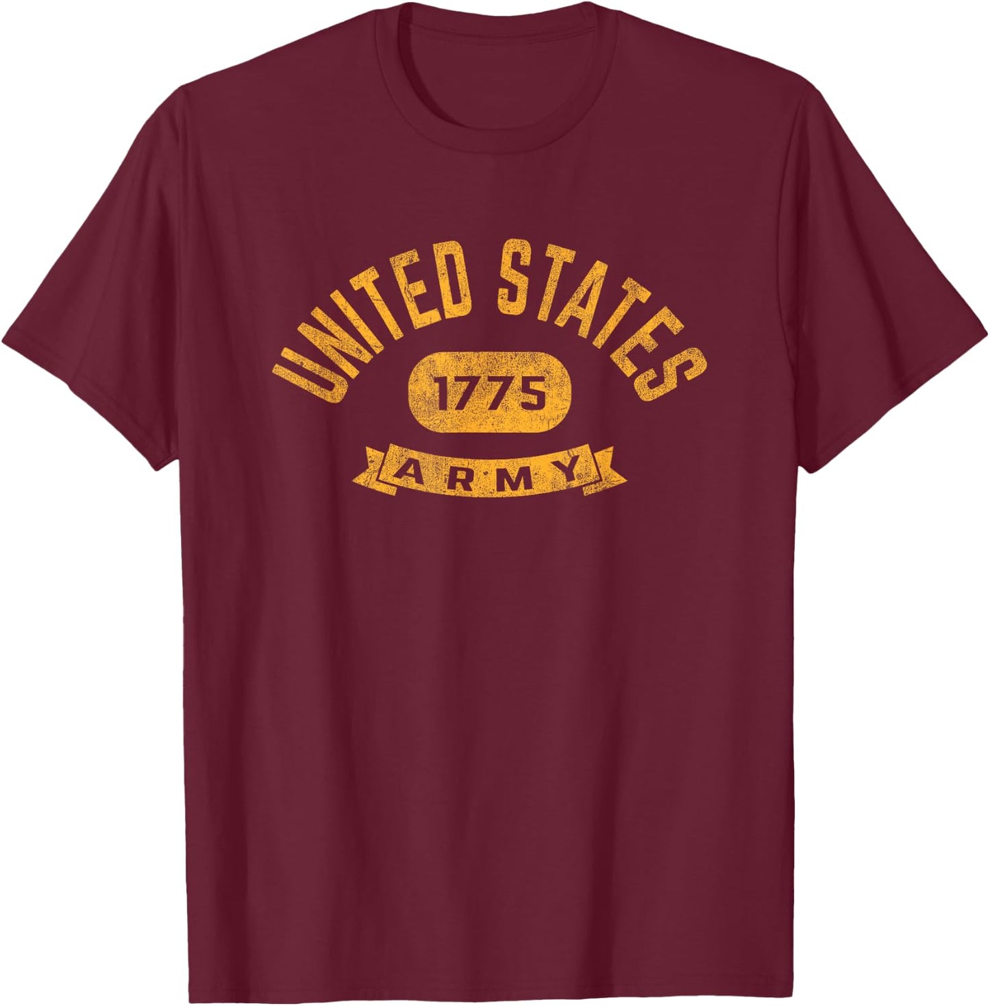 Army United States Military Vintage Banner T-Shirt - T-Shirt | Maroon