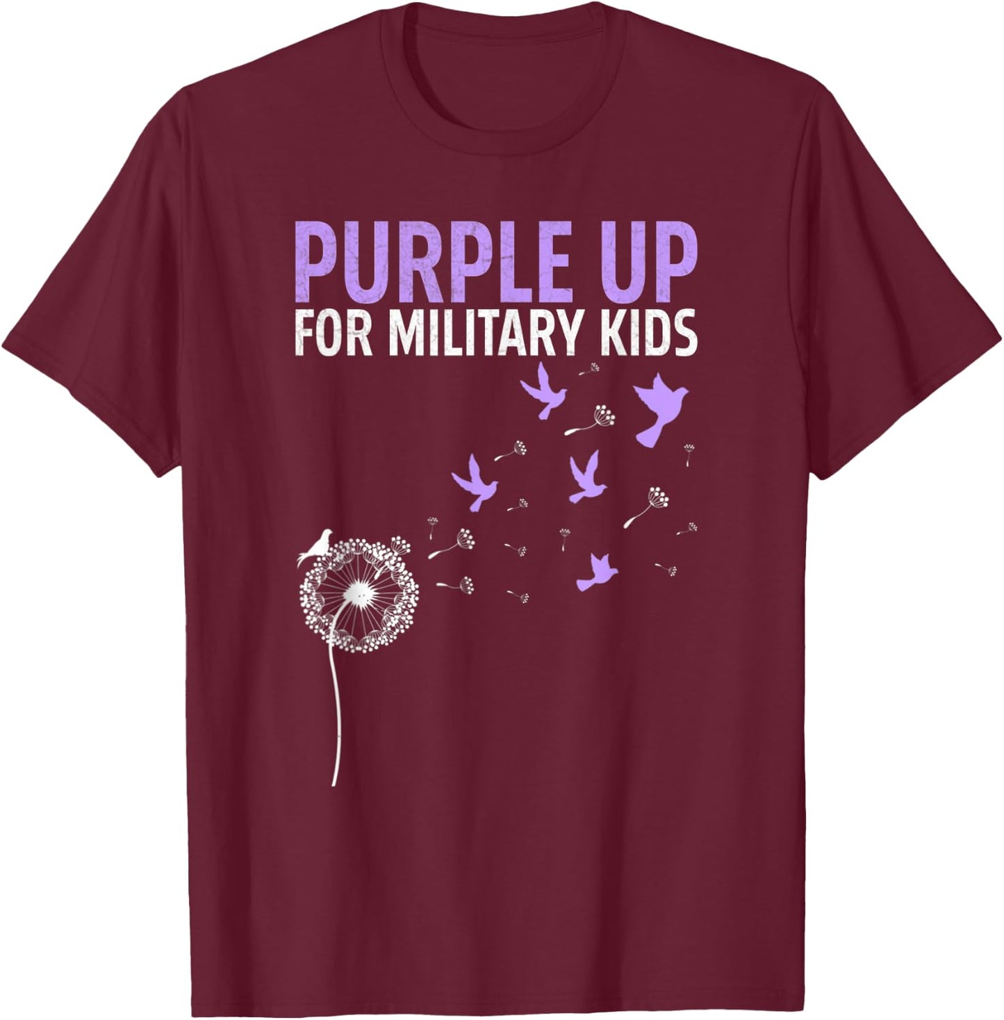Purple Up for Military Kids Military Child T-Shirt - T-Shirt | Maroon