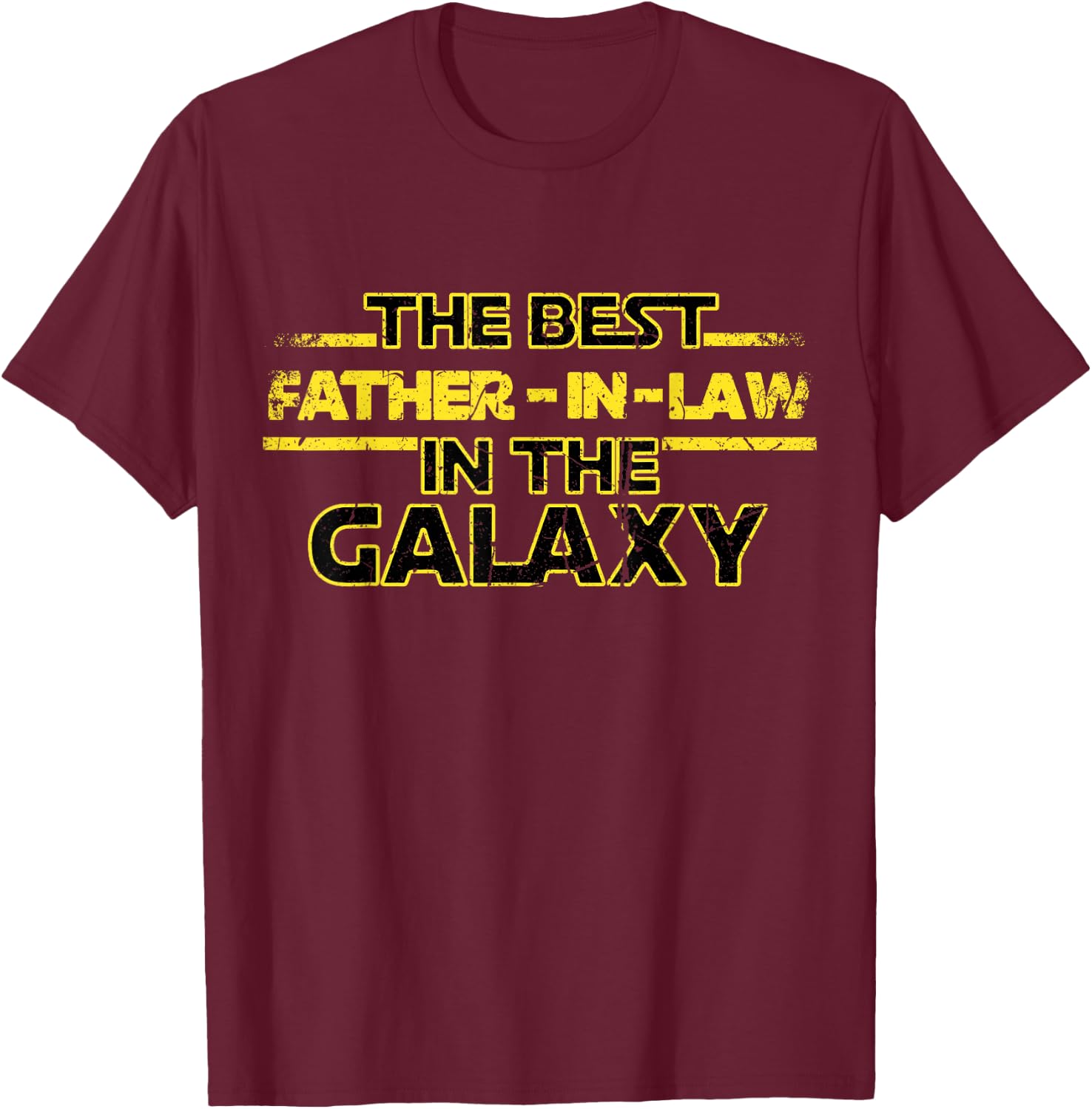 Best Father-in-Law in Galaxy Gift Father in Law Vintage T-Shirt - T-Shirt | Maroon