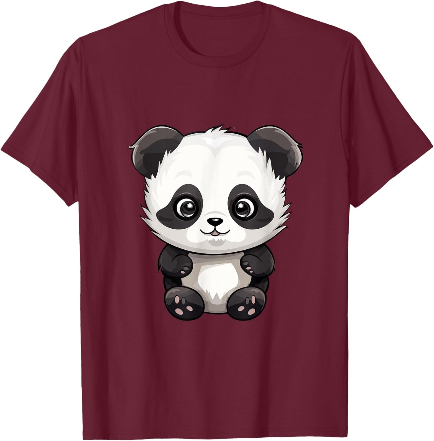 Cute Little Panda Bear Panda Lover Pandas Women Kids T-Shirt - T-Shirt | Maroon