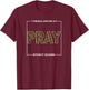 Pray Cheetah Print Bible Scripture Gifts for Christians T-Shirt - T-Shirt | Maroon
