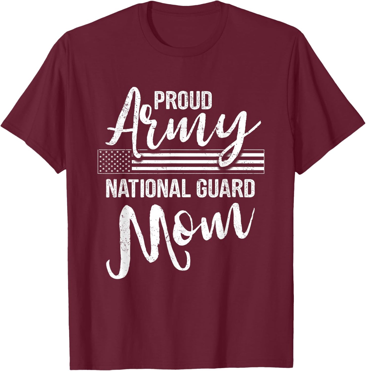 Military Mom - Army Gifts - Proud Army National Guard Mom T-Shirt - T-Shirt | Maroon