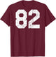#82 Jersey Uniform Varsity Sports Number, 82nd T-Shirt - T-Shirt | Maroon