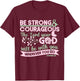 Christian Bible Verse Joshua 1:9 T-Shirt - T-Shirt | Maroon