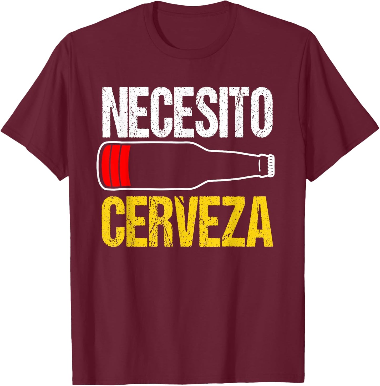 Mexican beer necesito cerveza cool & funny sayings T-Shirt - T-Shirt | Maroon