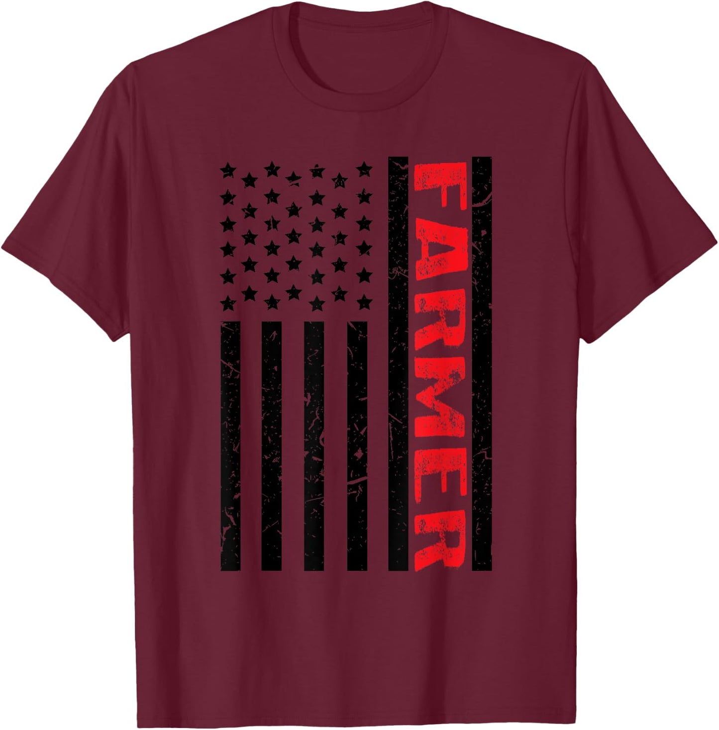4th Of July Farmer American Farm Cow Tractor Flag Patriotism Kids Men T-Shirt - T-Shirt | Maroon