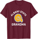 Albany State University Golden Rams Arched Grandma T-Shirt - T-Shirt | Maroon