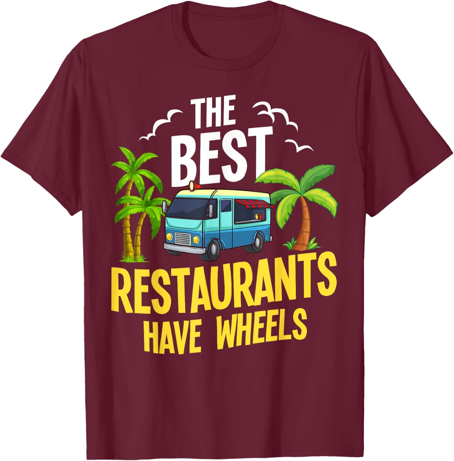 Food Truck Taco Truck Mexican Food T-Shirt - T-Shirt | Maroon