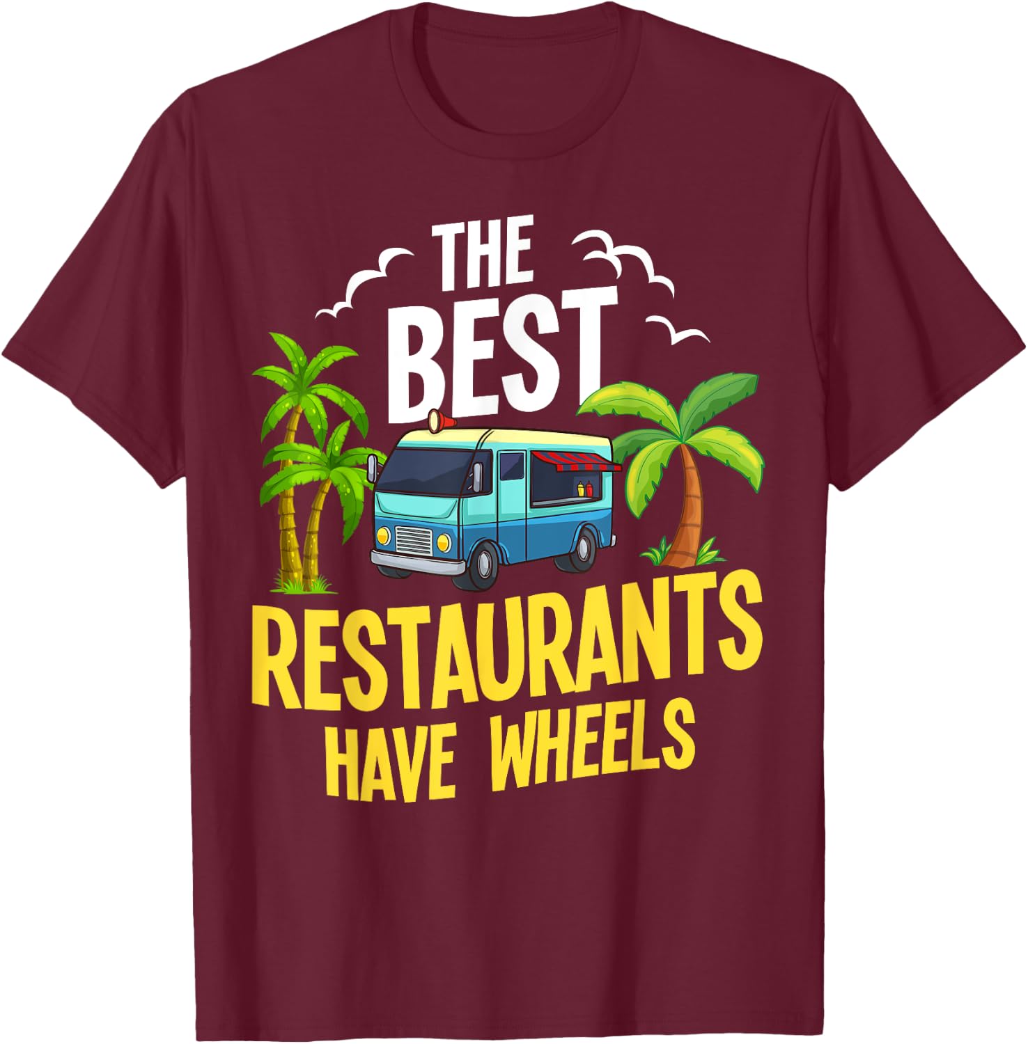 Food Truck Taco Truck Mexican Food T-Shirt - T-Shirt | Maroon