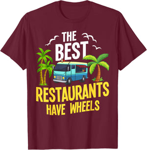 Food Truck Taco Truck Mexican Food T-Shirt - T-Shirt | Maroon