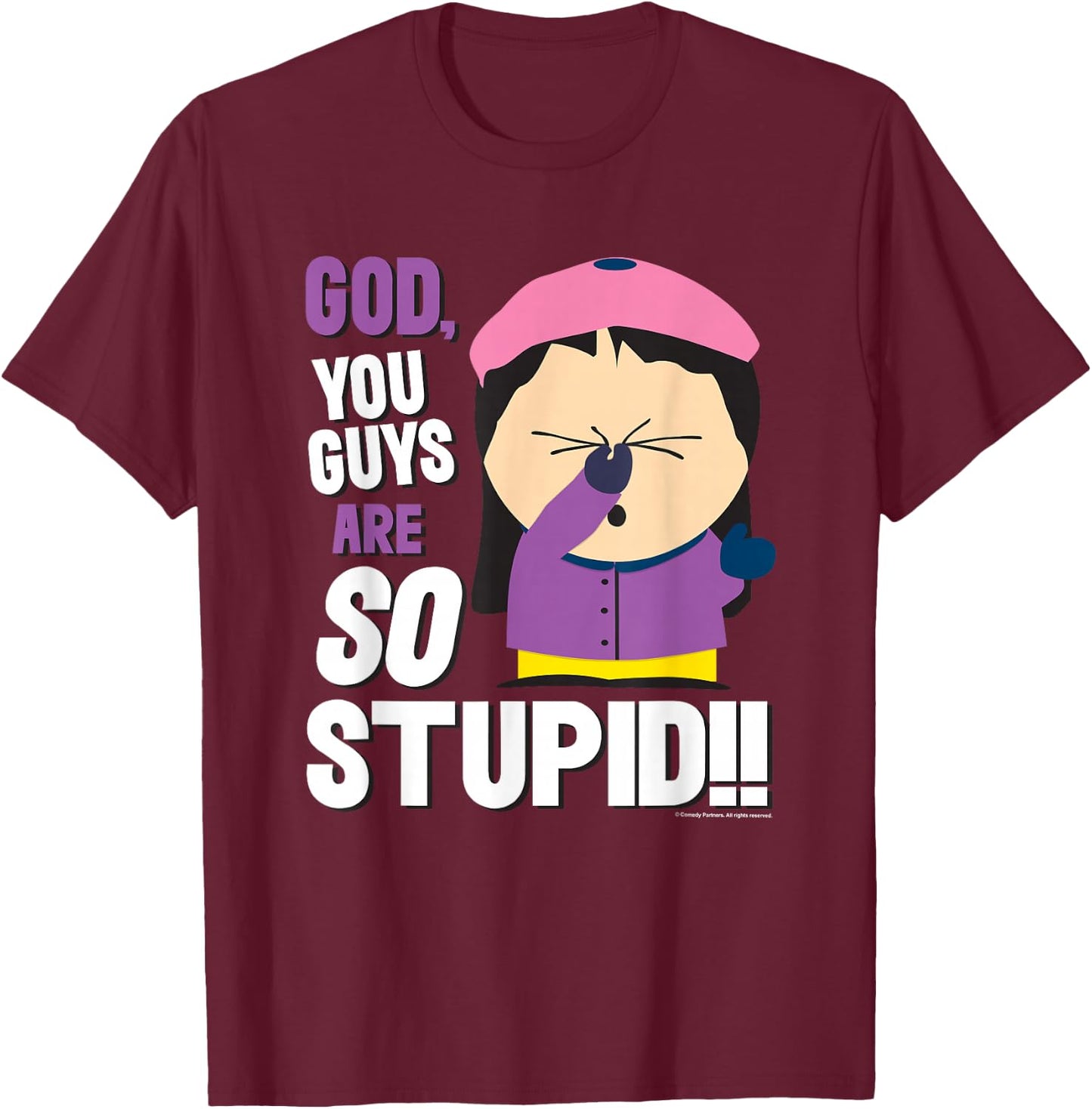 South Park Wendy SO Stupid! T-Shirt - T-Shirt | Maroon