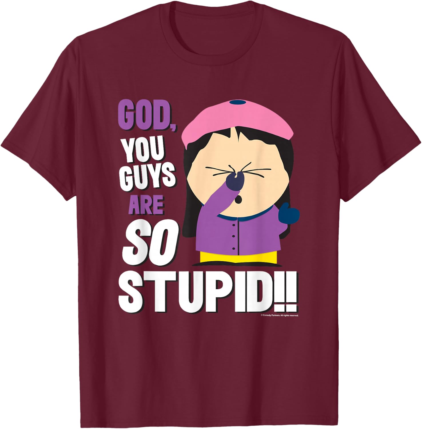 South Park Wendy SO Stupid! T-Shirt - T-Shirt | Maroon