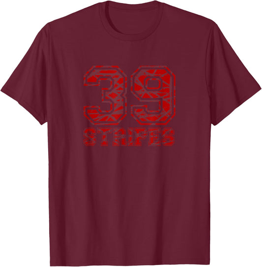 By His Stripes We are Healed Isaiah 53:5 Cross of Jesus T-Shirt - T-Shirt | Maroon
