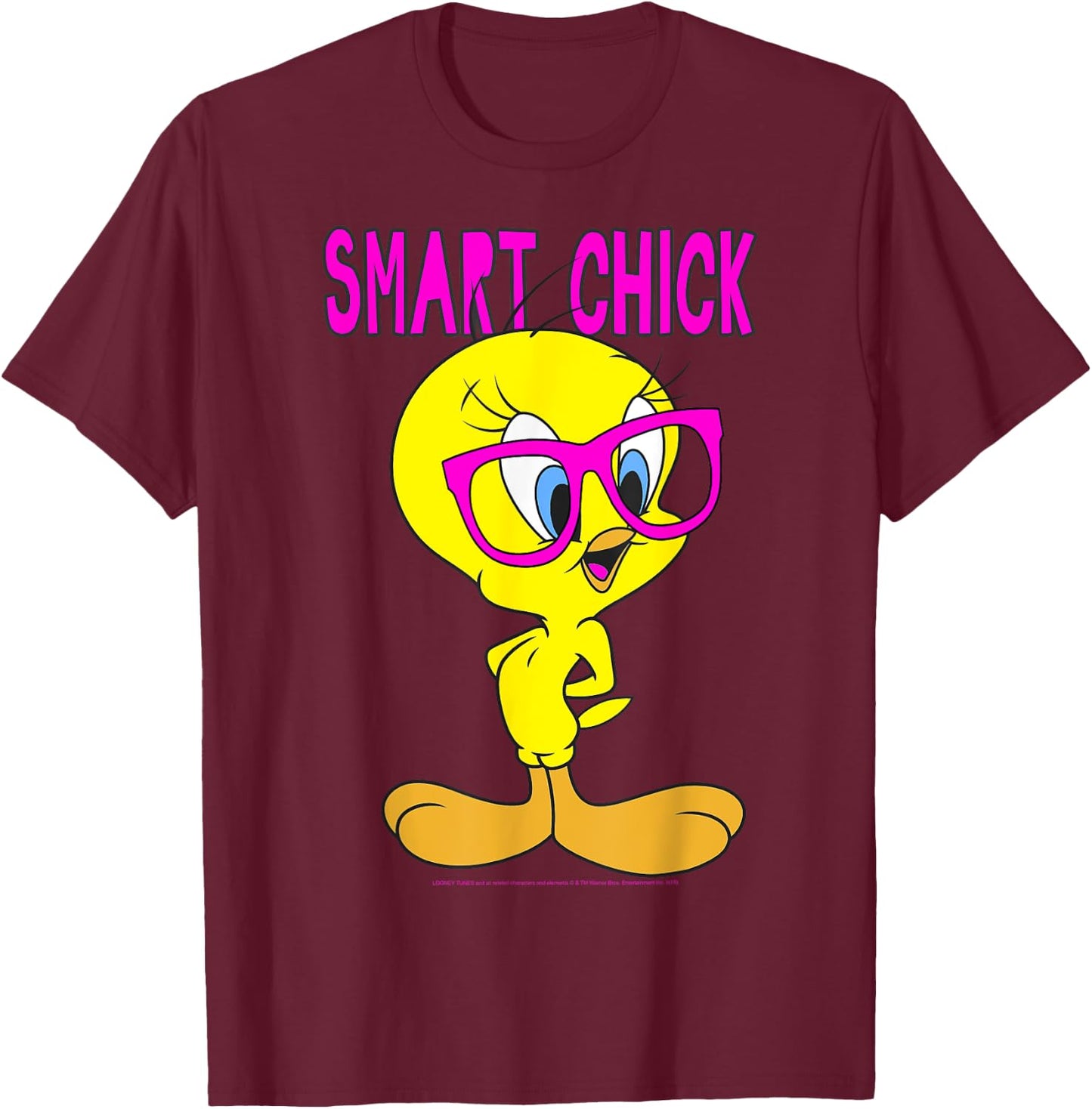 Looney Tunes Tweety Bird Smart Chick T-Shirt - T-Shirt | Maroon