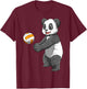 Panda Volleyball Panda Playing Volleyball Panda T-Shirt - T-Shirt | Maroon