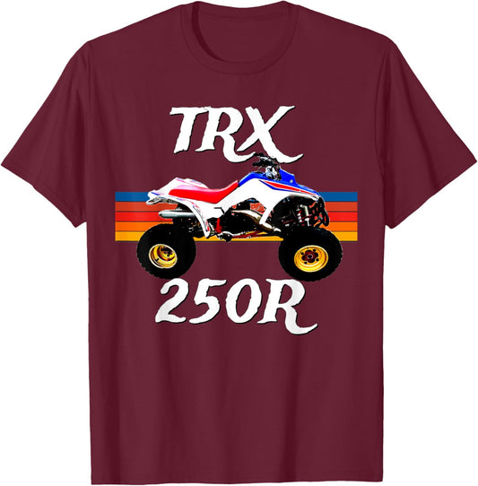 1986 Vintage Retro Four Wheeler ATV ATC TRX 250R , Small, Black T-Shirt - T-Shirt | Maroon