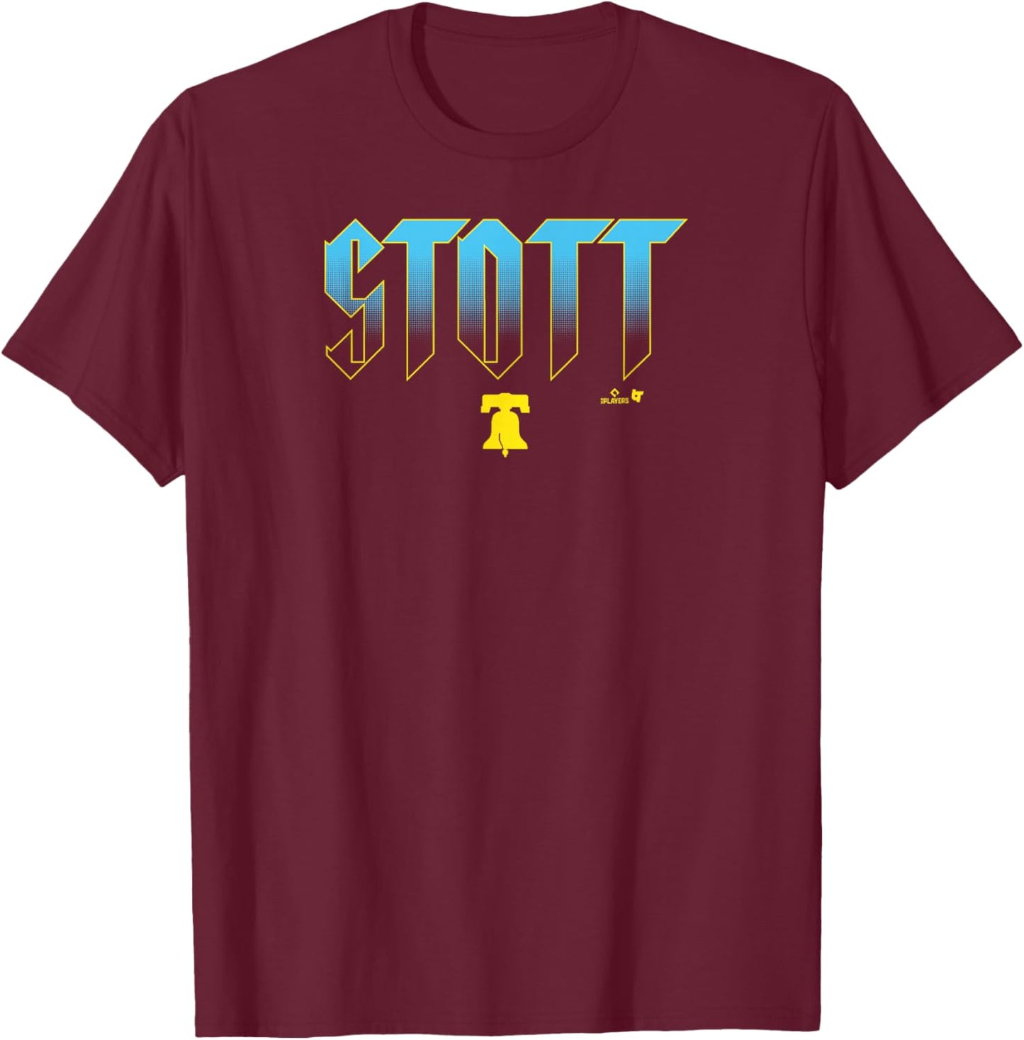 Bryson Stott: Philadelphia City Edition Text T-Shirt - T-Shirt | Maroon