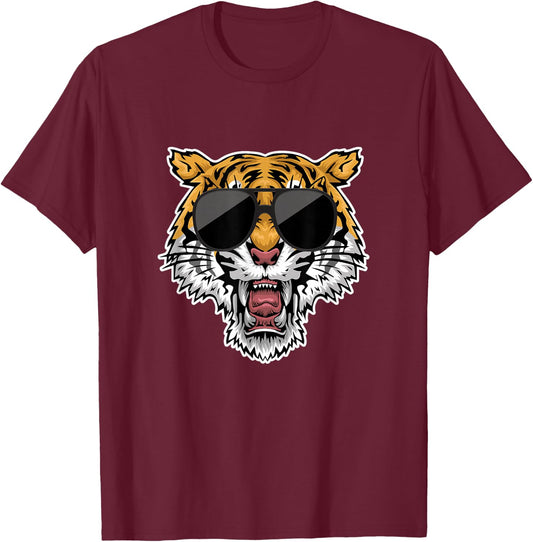 Funny Wild Animal Lover Kids Gift Tiger T-Shirt - T-Shirt | Maroon