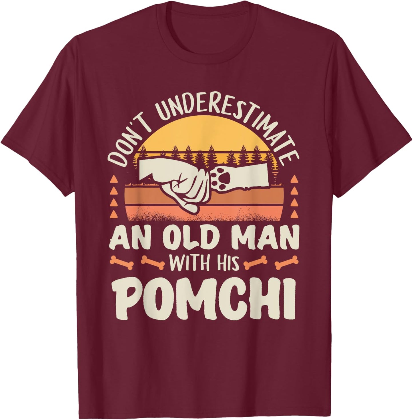 Pomchi Shirt Men Women Dog Mom Dog Lover T-Shirt - T-Shirt | Maroon