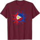 Philippine Volleyball With The Flag Of Philippines T-Shirt - T-Shirt | Maroon